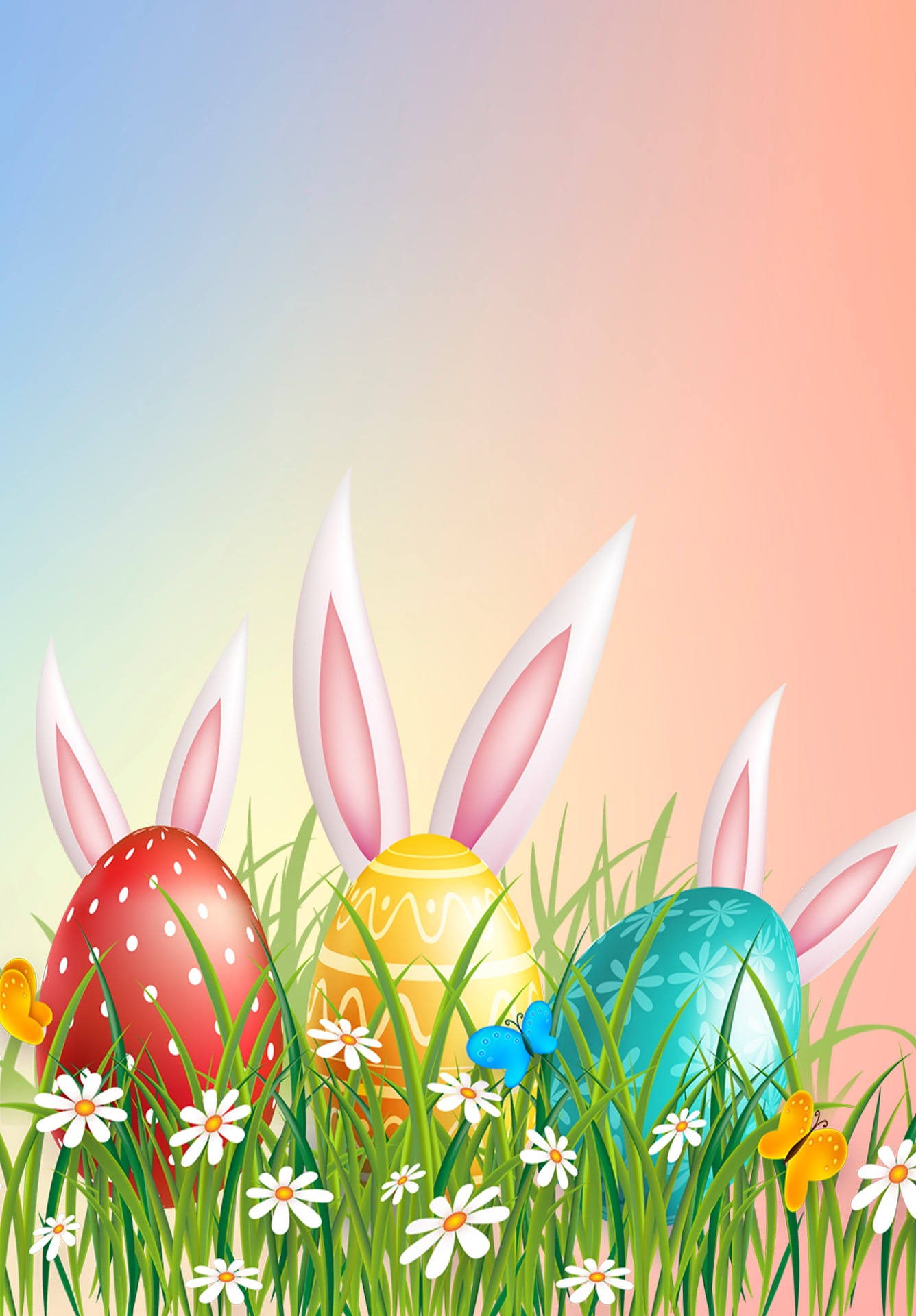 húsvéti tojások nyuszifüllel